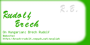 rudolf brech business card
